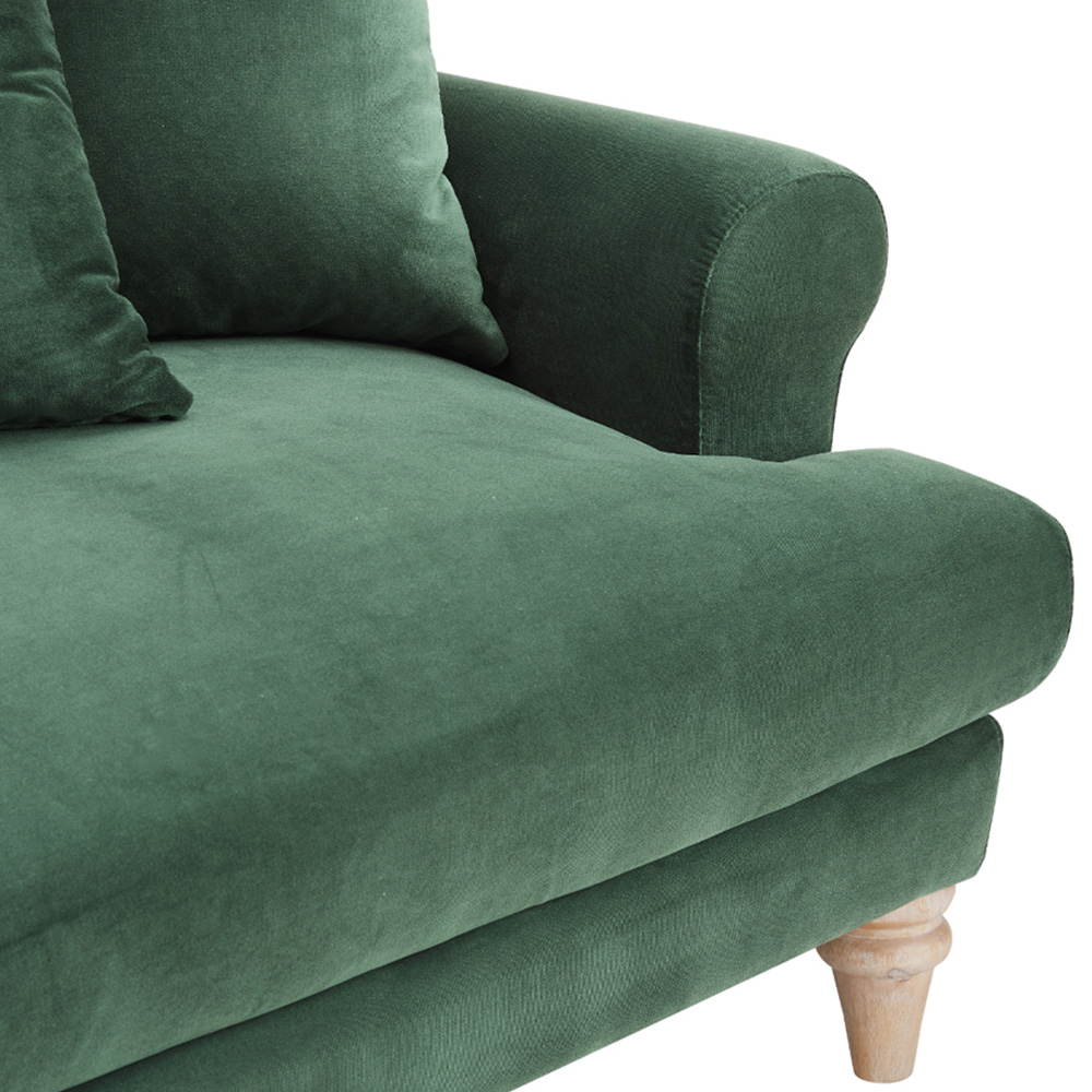 Home Detail Churchill 2 Seater Dark Green Velvet Sofa Image 7