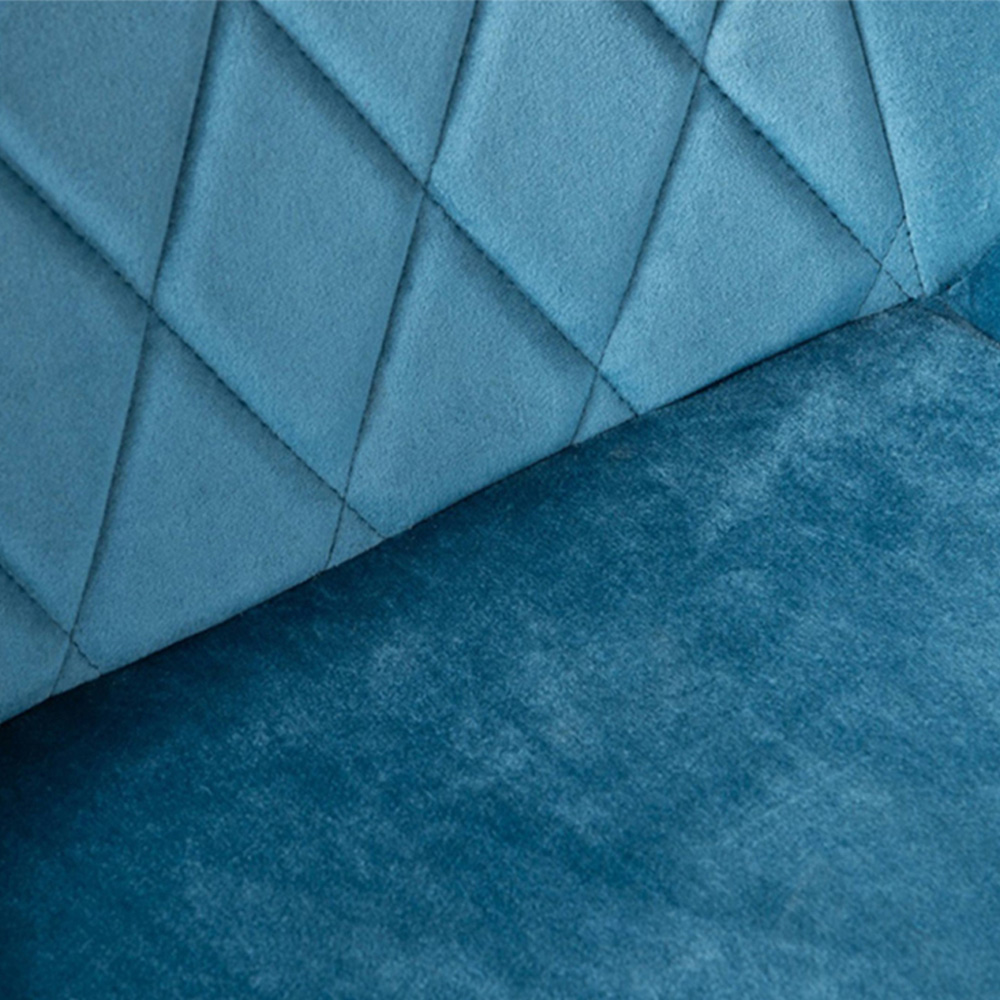 Furniturebox Molini Cesano 6 Seater Dining Set Grey Gloss Blue and Black  Image 8