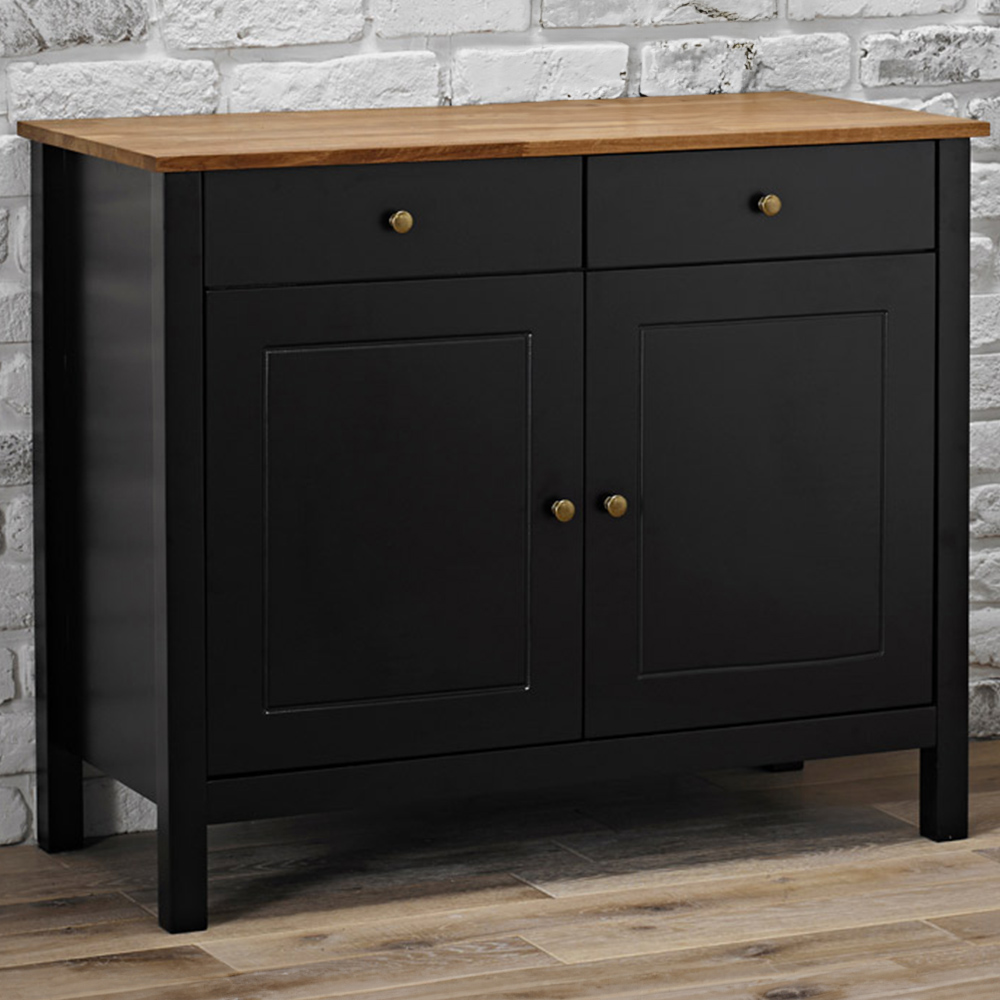 Copenhagen 2 Door 2 Drawer Solid Oak Sideboard Image 1