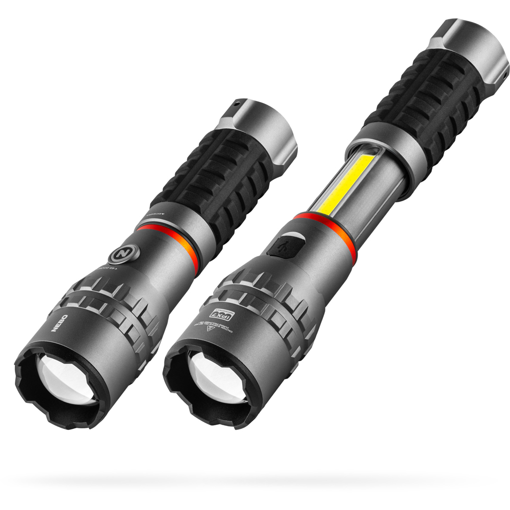 Nebo Slyde King 4K 4000 Lumens Rechargeable Flashlight with Side-to-Reveal COB Work Light Image 2