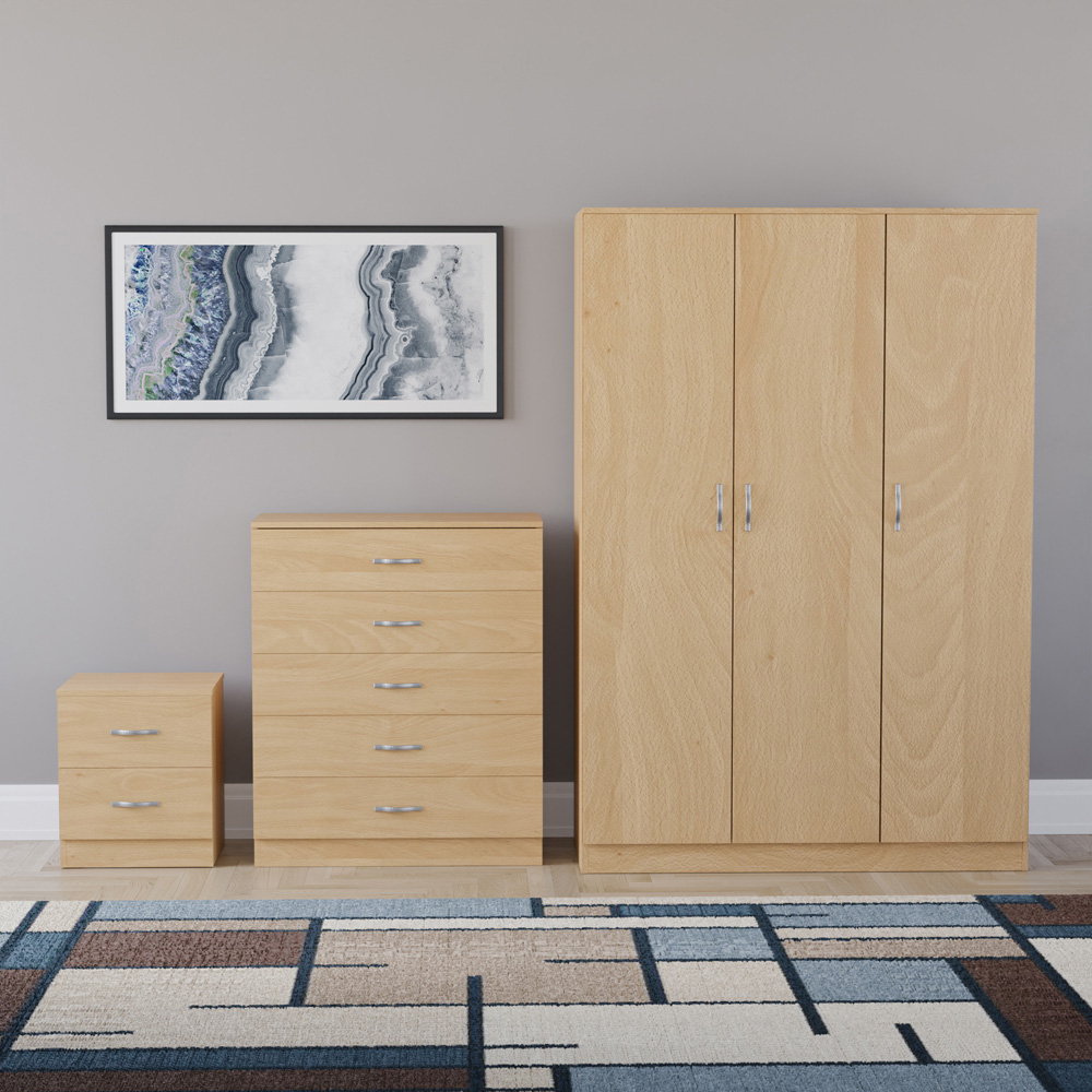 VIDA DESIGNS Riano Pine 3 Piece Bedroom Furniture Set Image 2