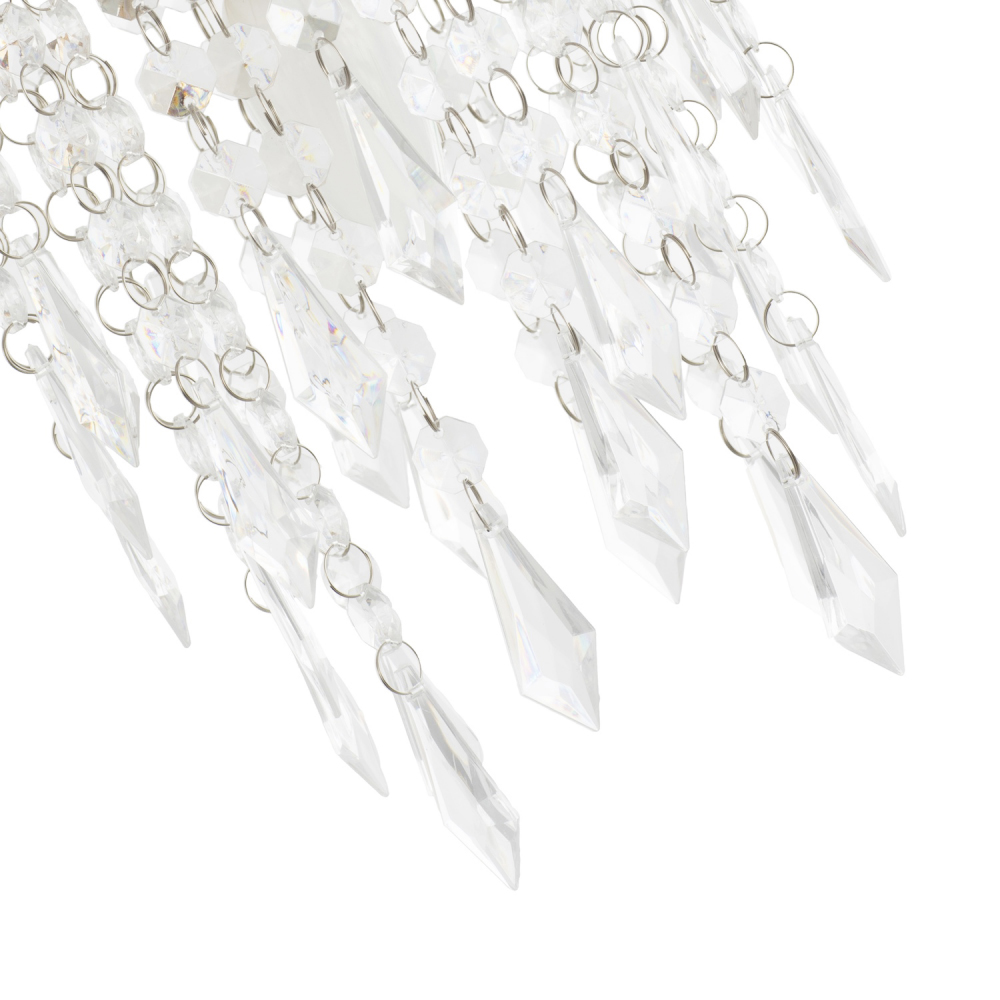 Happy Homewares Waterfall Design Gold Clear Acrylic Droplets and Beads Pendant Shade Image 6