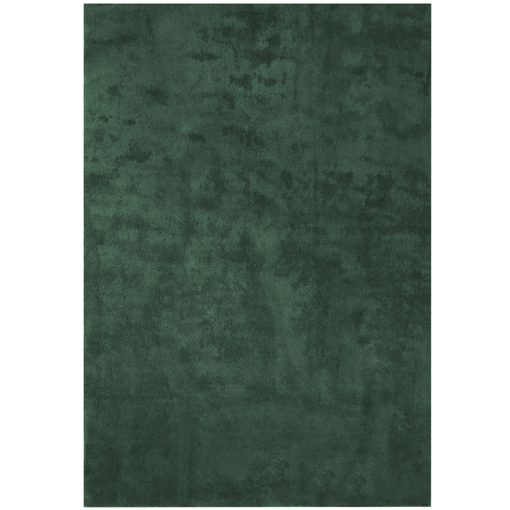tectake Zonelle Green Short Pile Ultra Soft Rug 170 x 120cm Image 1