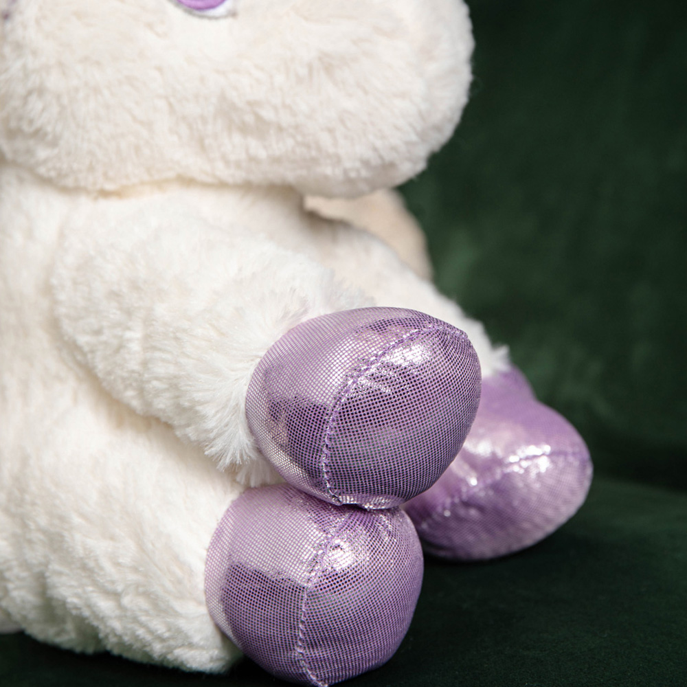 Samuel Alexander Plush White Unicorn with Sparkly Purple Horn and Hooves Image 4