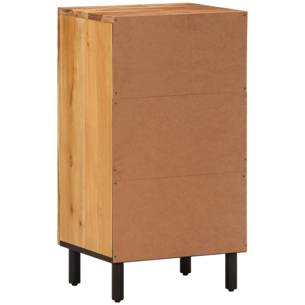 vidaXL Single Door Solid Acacia Wood Side Cabinet Image 6