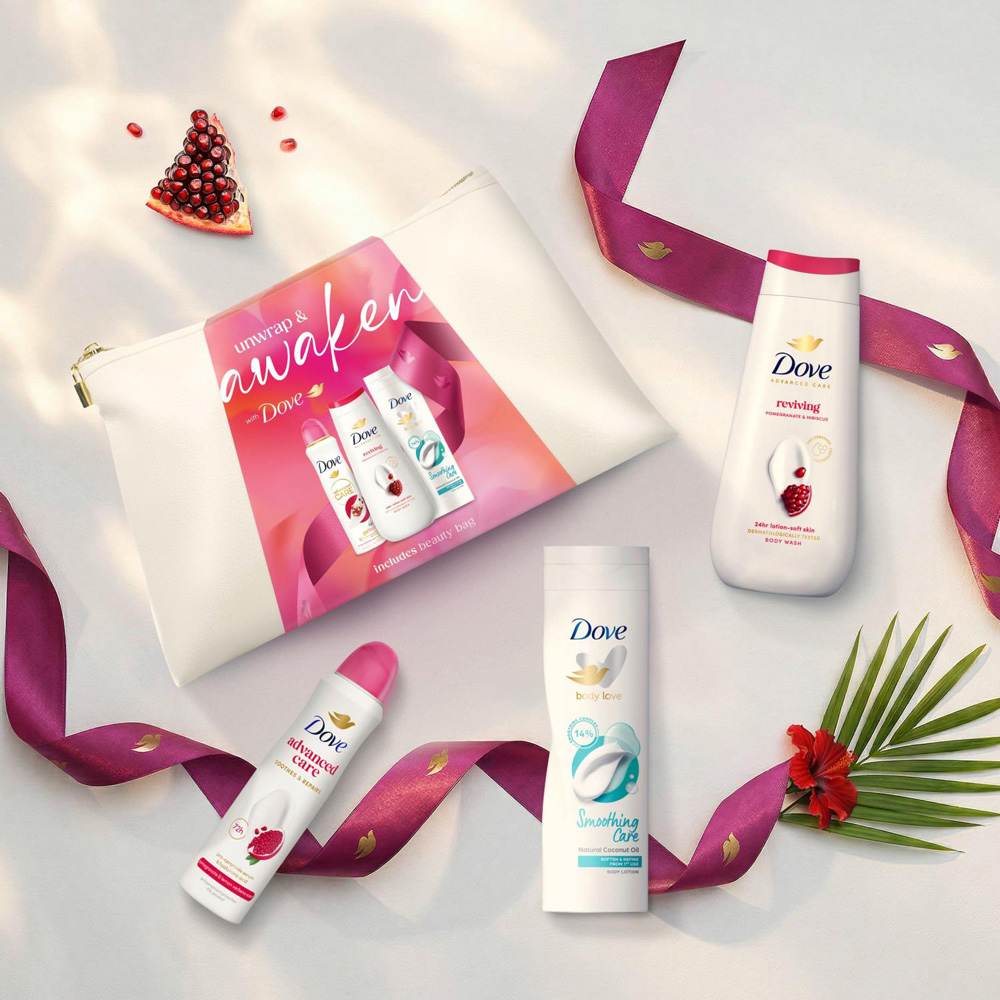 Dove Awaken Beauty Bag 3 Piece Gift Set 2 Pack Image 4