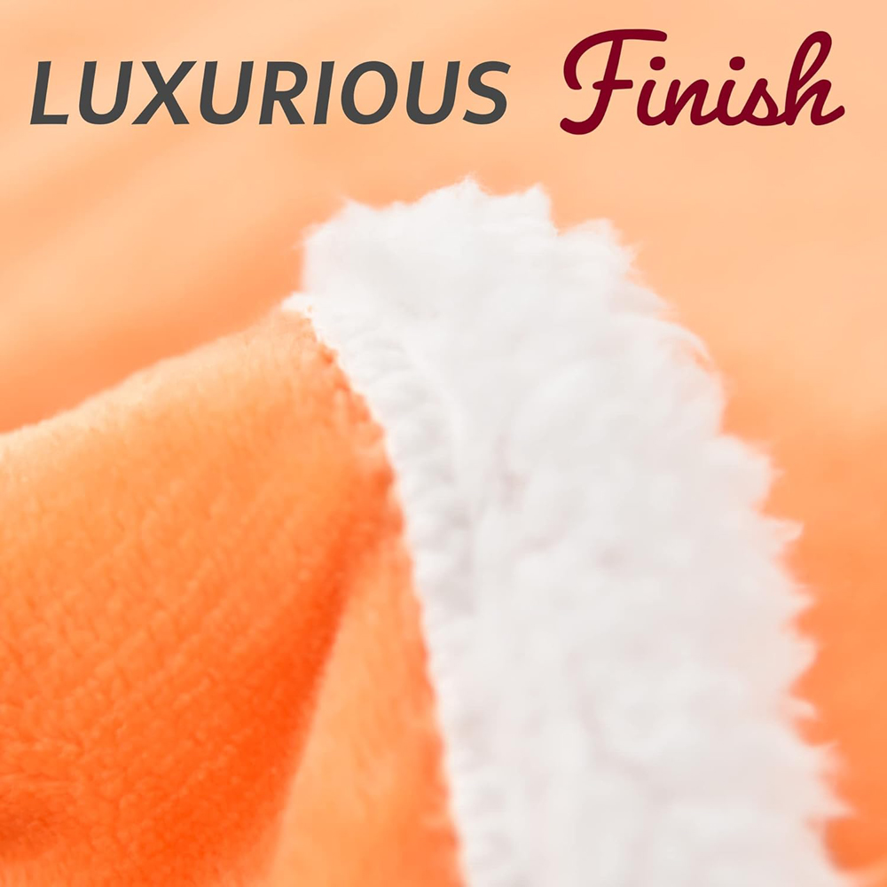 GlamHaus Dark Orange Heated Blanket 160 x 130cm Image 4