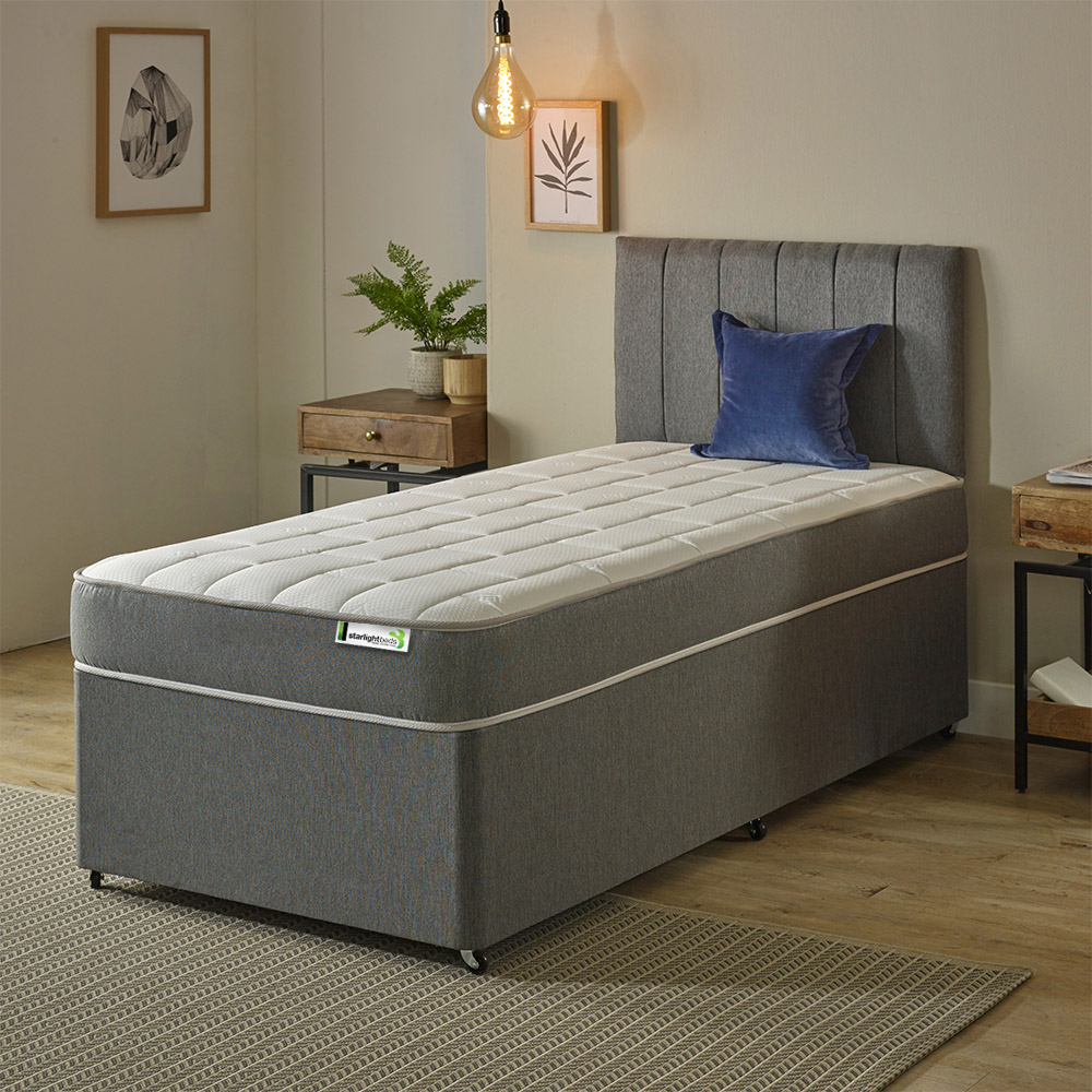 Starlight Beds Deep Small Double Grey Big Brick Memory Foam and Spring Mattress Image 2