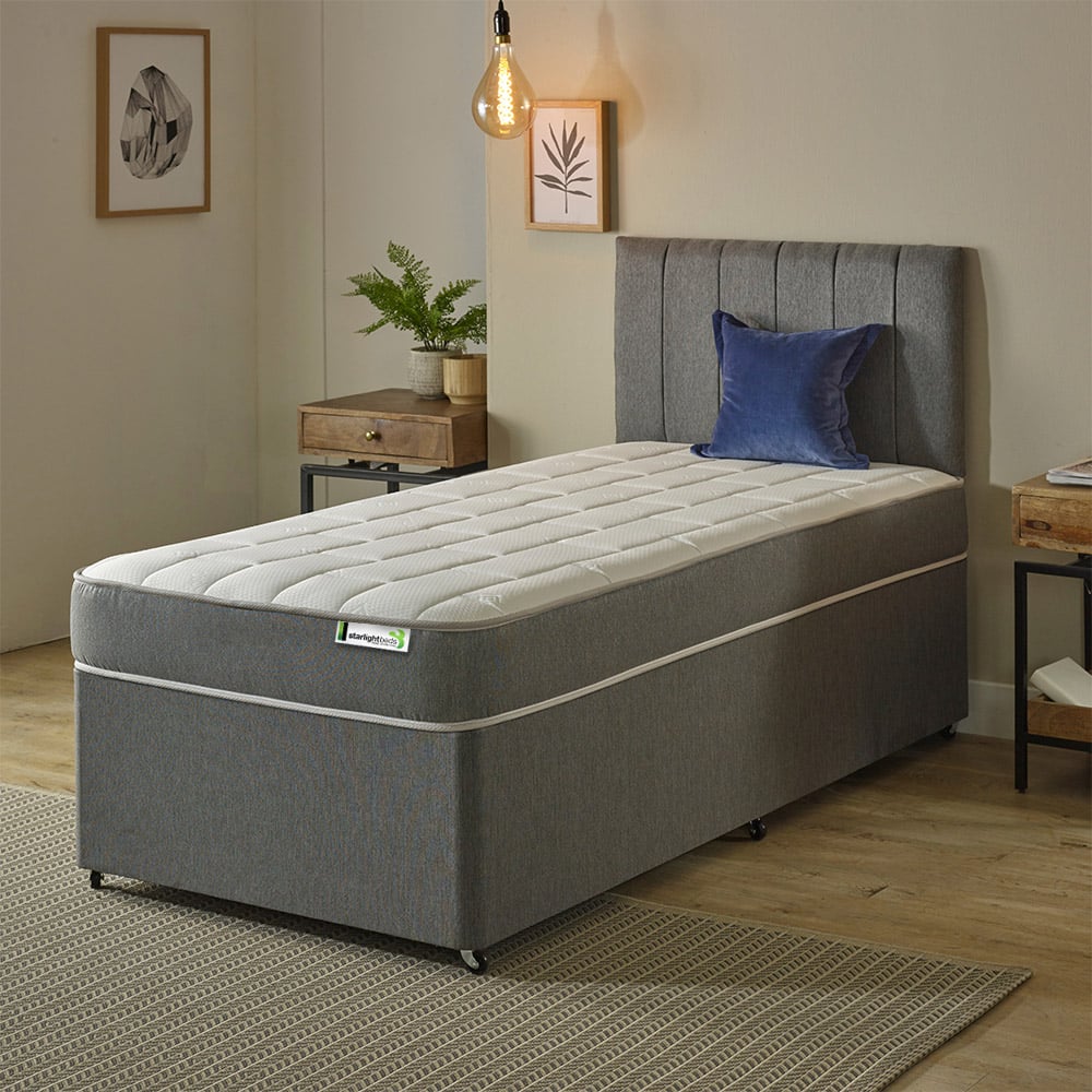 Starlight Beds Deep European Single Grey Big Brick Memory Foam and Spring Mattress Image 2