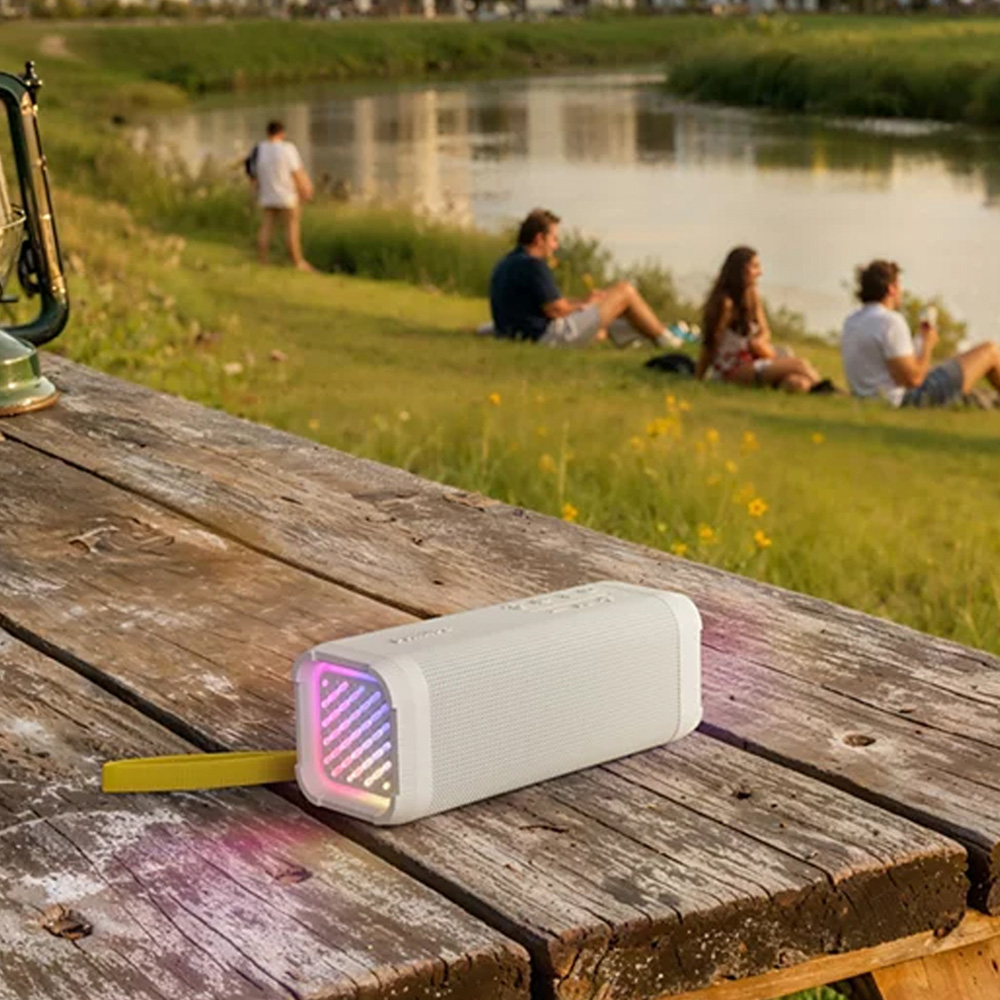 Philips TAS2000 White Wireless Bluetooth Speaker with LED Image 2