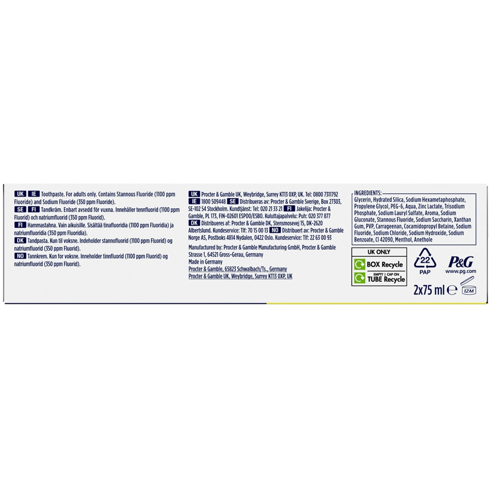 Pack of 2 Oral-B Advanced Plaque Control Toothpastes Image 4