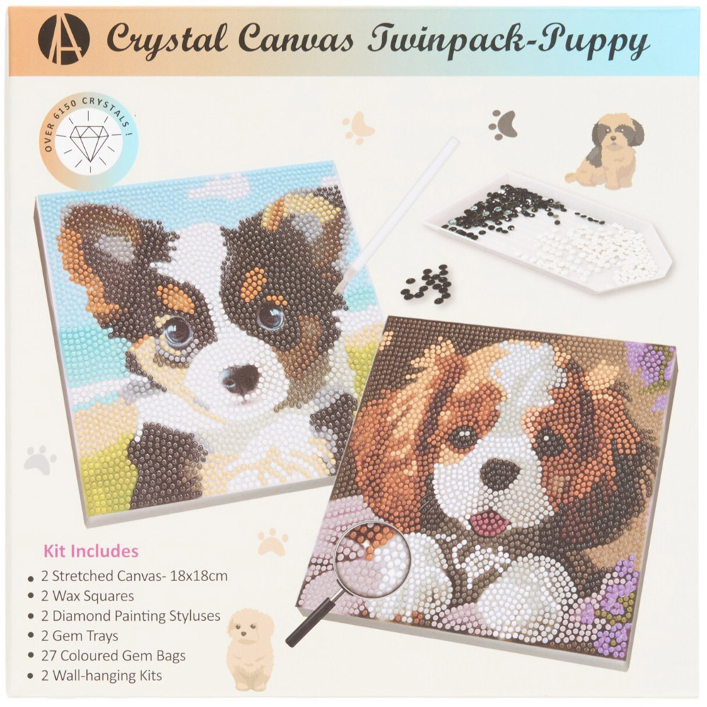 Kitten or Puppy Crystal Canvas Twinpack Image 5