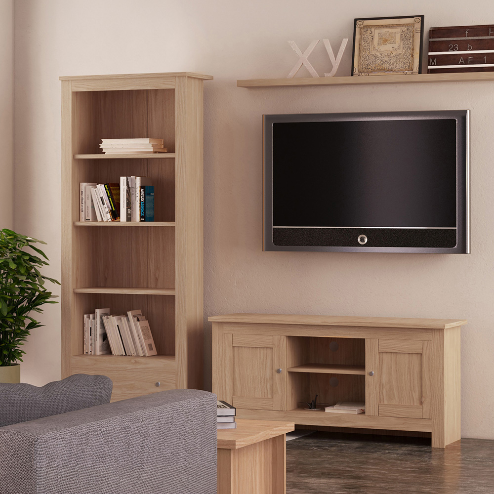 Loft24 Emerald 2 Door 2 Shelf Oak TV Stand Image 6