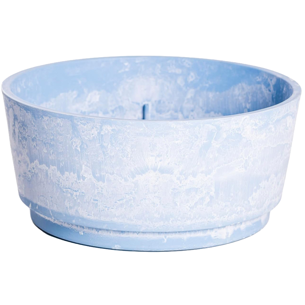 Thompson & Morgan Caesar Marble Effect Sky Blue Bowl 46cm Image 1