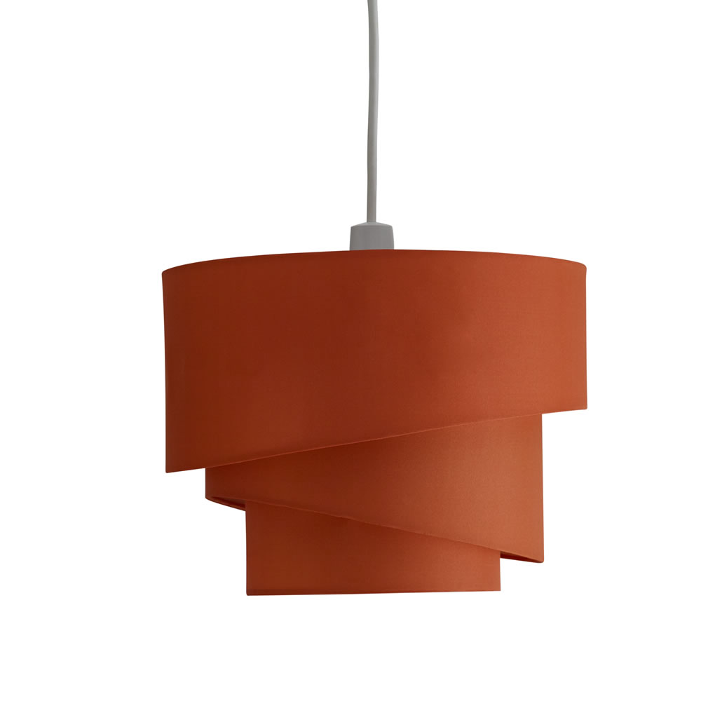 Wilko Retro Swirl Burnt Orange Light Shade Wilko