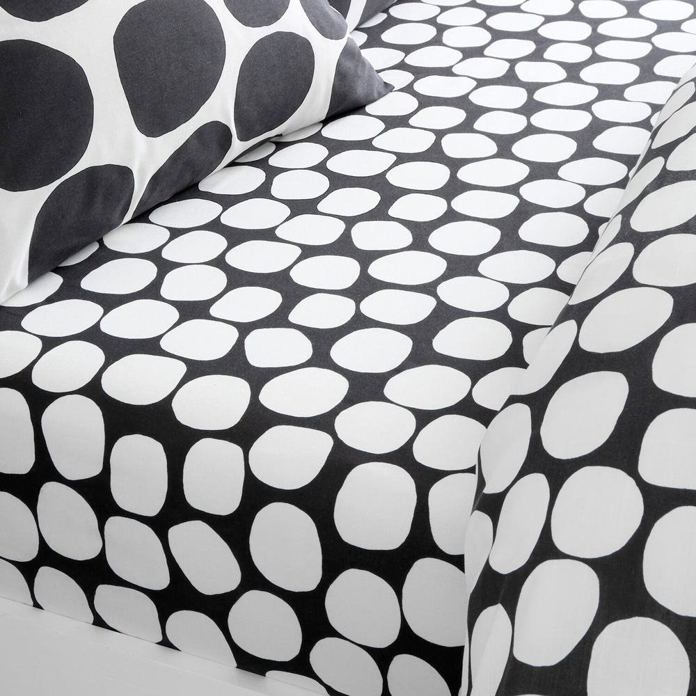 Polka Dots Bedding Set Monochrome Single Image 4
