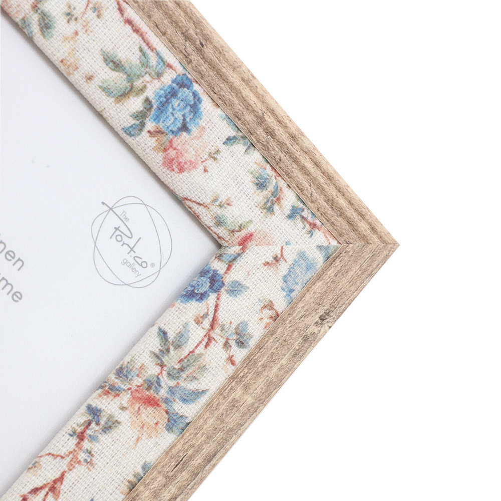 Floral Linen Wooden Frame Image 5