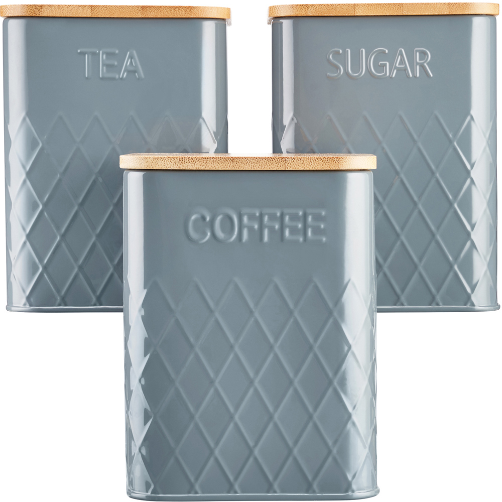 Cooks Professional 3 Piece Grey Square Kitchen Storage Set Image 1