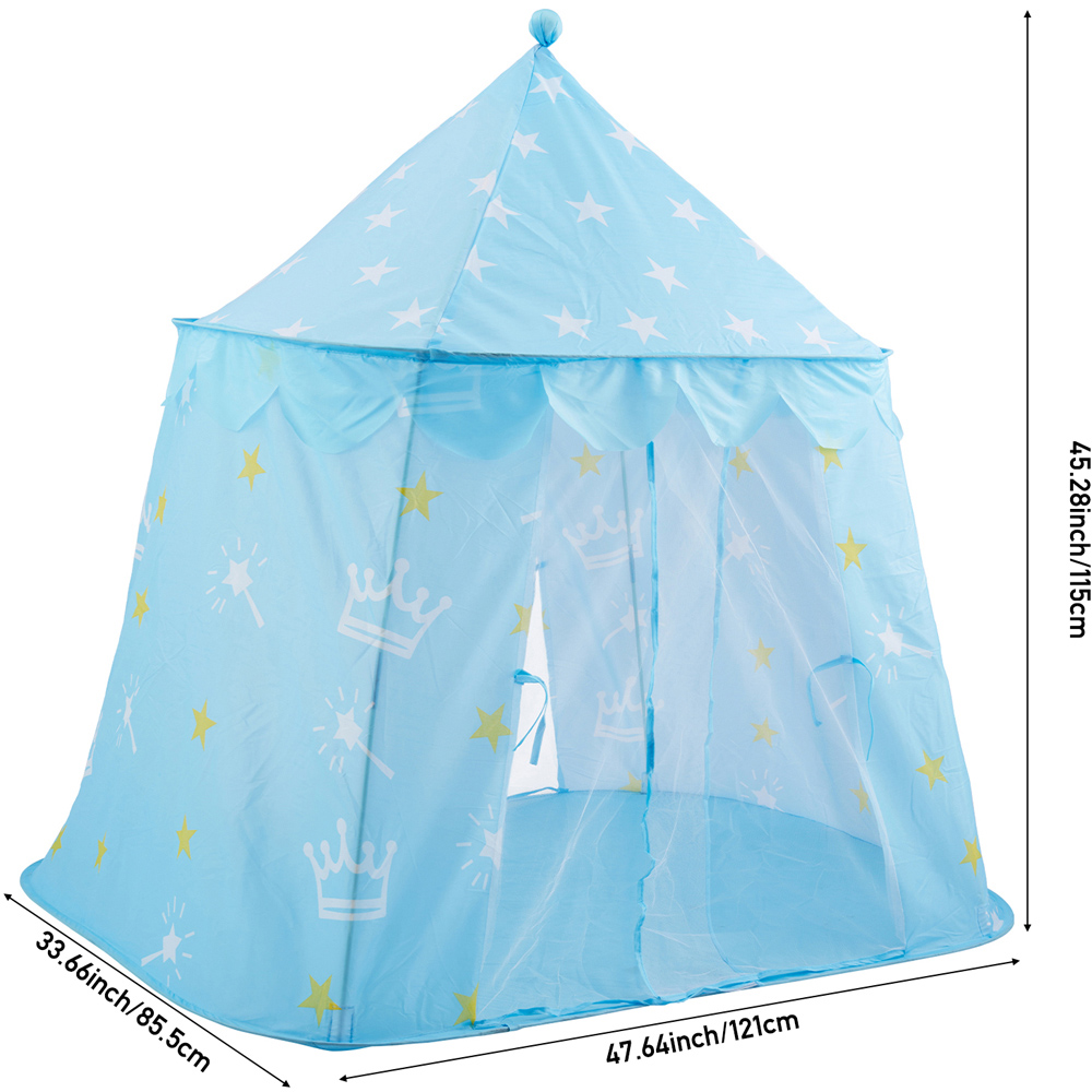 Tommy Toys Kids Blue Large Double Door Castle Play Tent Image 5