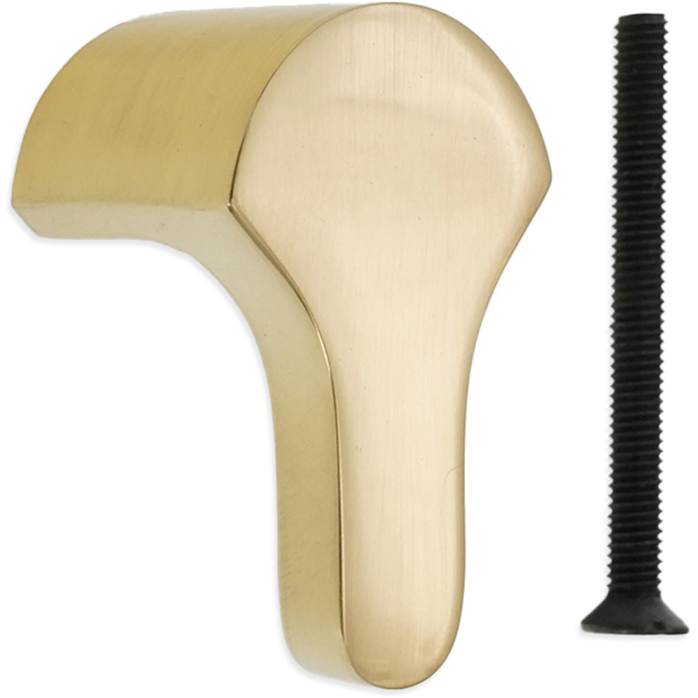 Spira Brass Tulip Polished Brass Drop Pull Handle Image 4