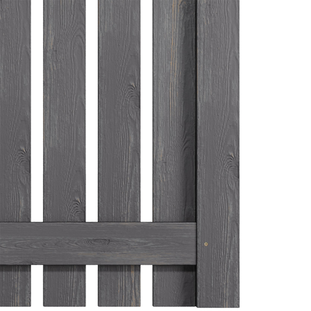 Living and Home Grey Wooden Garden Fence Door 120 x 90cm Image 6