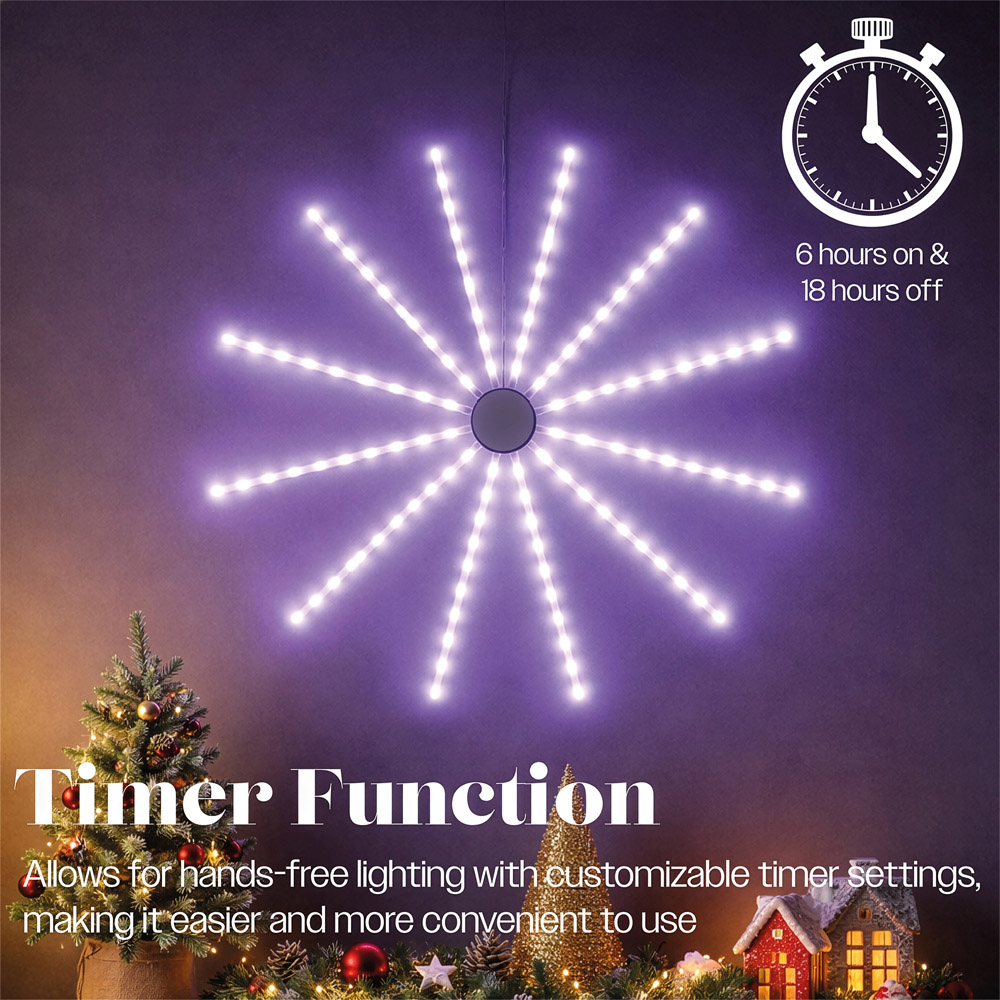 Xmas Haus 96 Multicolour LED Hanging Windmill Meteor Light Christmas Decoration 60cm Image 7