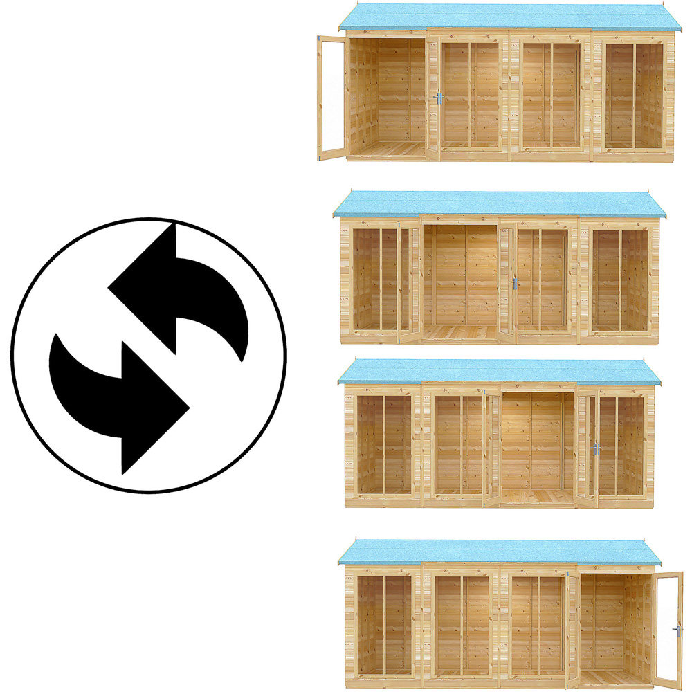 Shire Mayfield 16 x 6ft Double Door Traditional Summerhouse Image 5