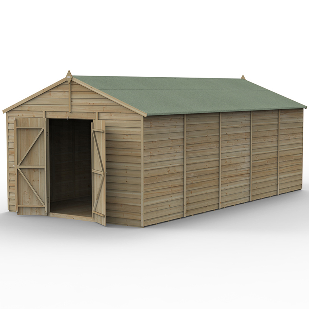 Forest Garden 4LIFE 10 x 20ft Double Door Apex Shed Image 3