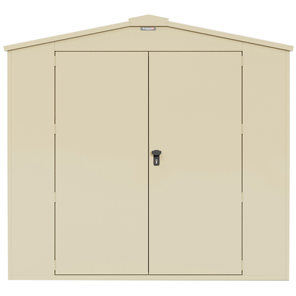Asgard Gladiator 7 x 18ft Double Door Cream High Security Apex Motorcycle Garage Image 1
