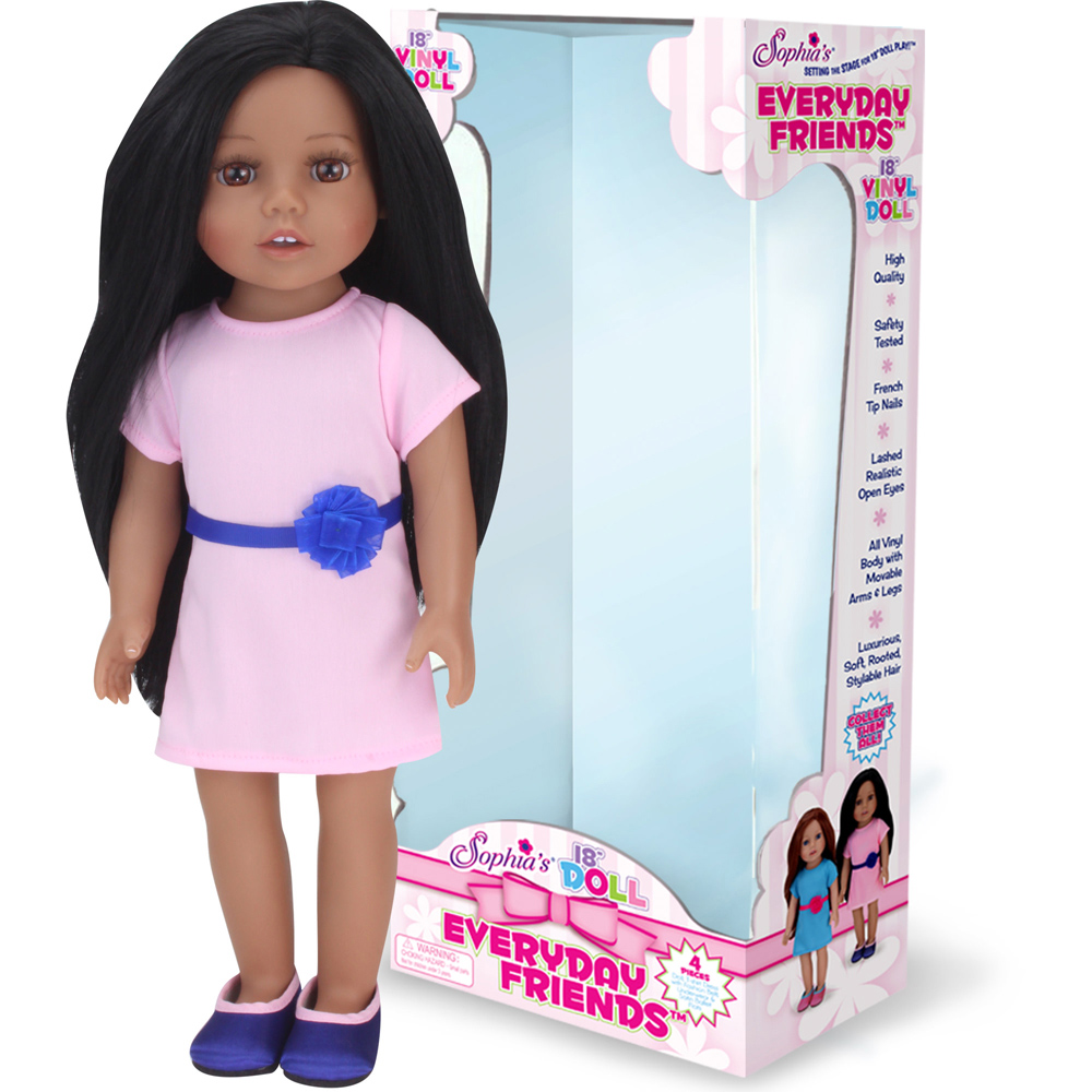 Teamson Kids Brooklyn Dark Brown Hair Vinyl Doll Dressed Image 4