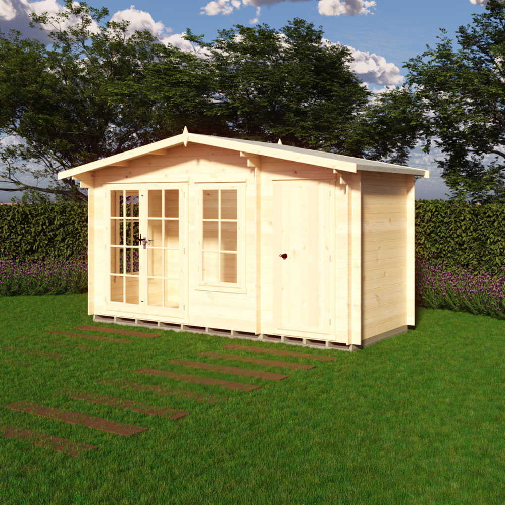 Shire Bourne 14 x 6ft Dual-Purpose Apex Garden Log Cabin with Integral Storage Image 5