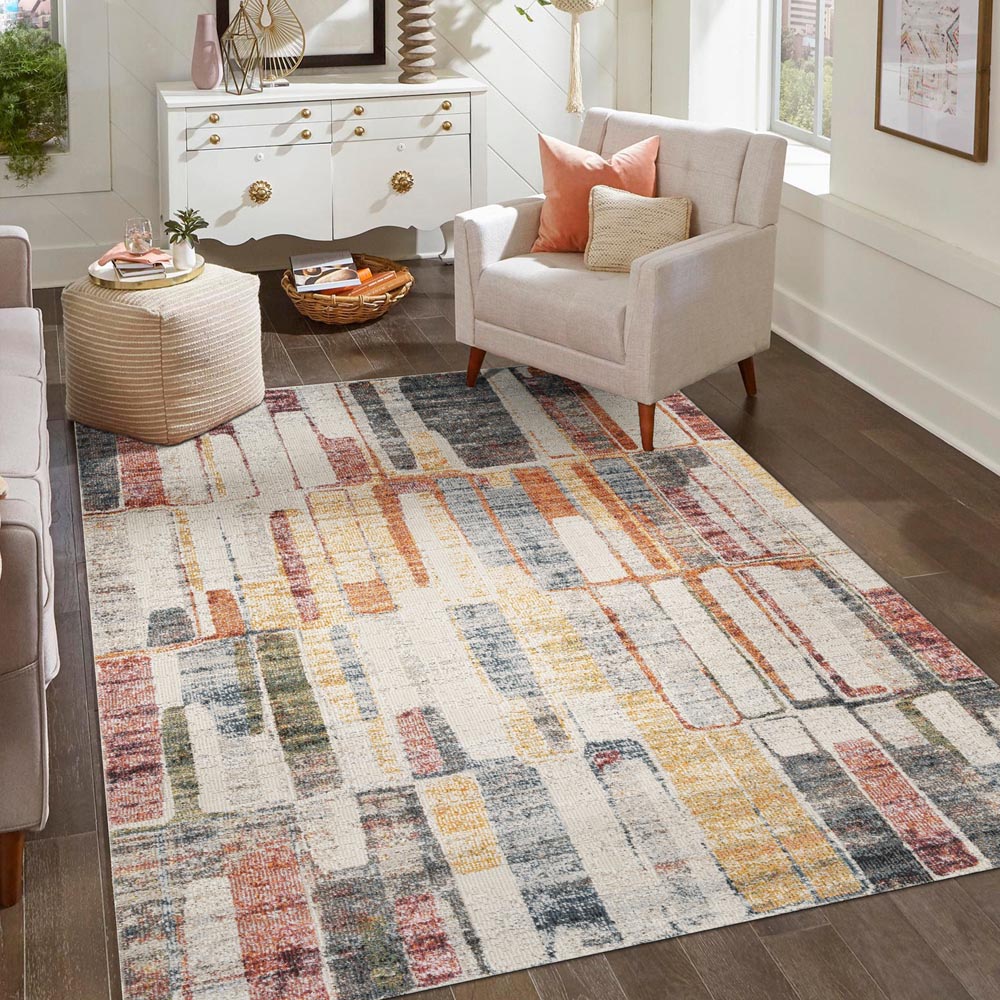 Desire Rugs Aress Multicolour Geometric Rug 120 x 170cm Image 2