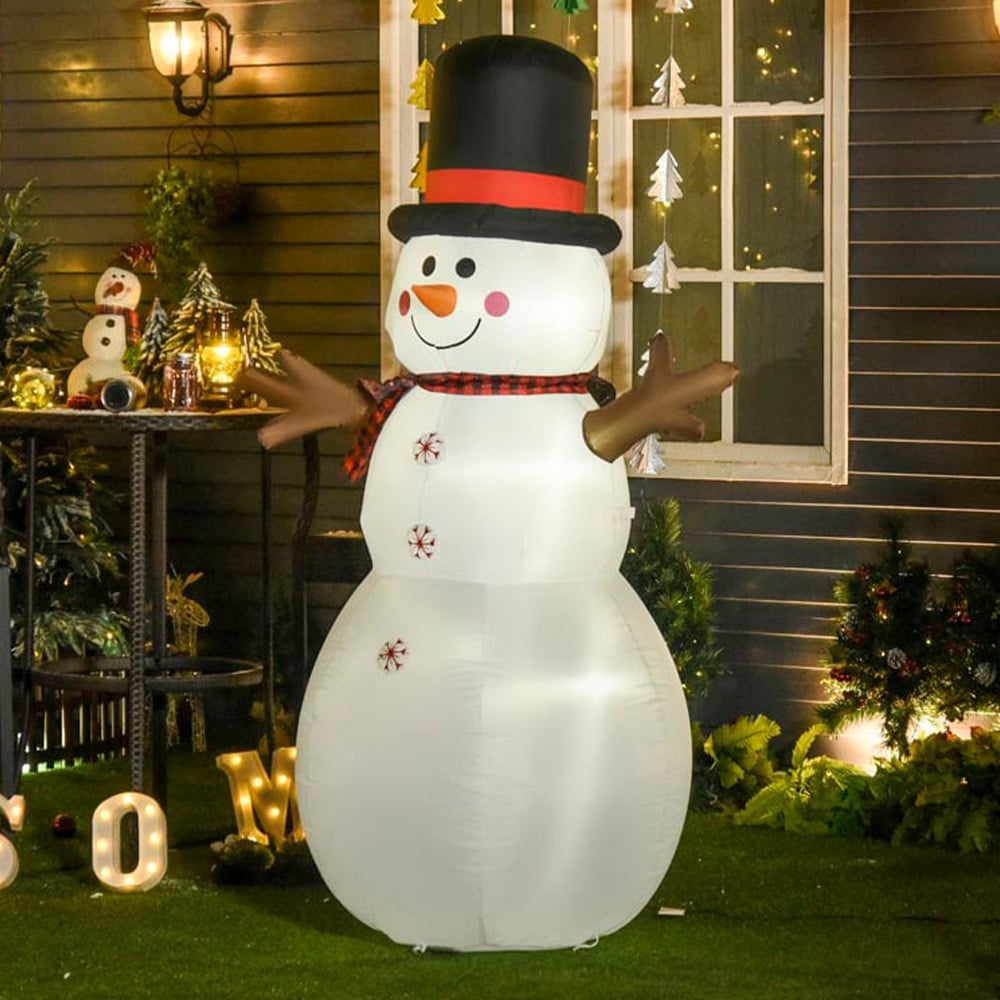 HOMCOM 1.8m LED Snowman Inflatable Image 1