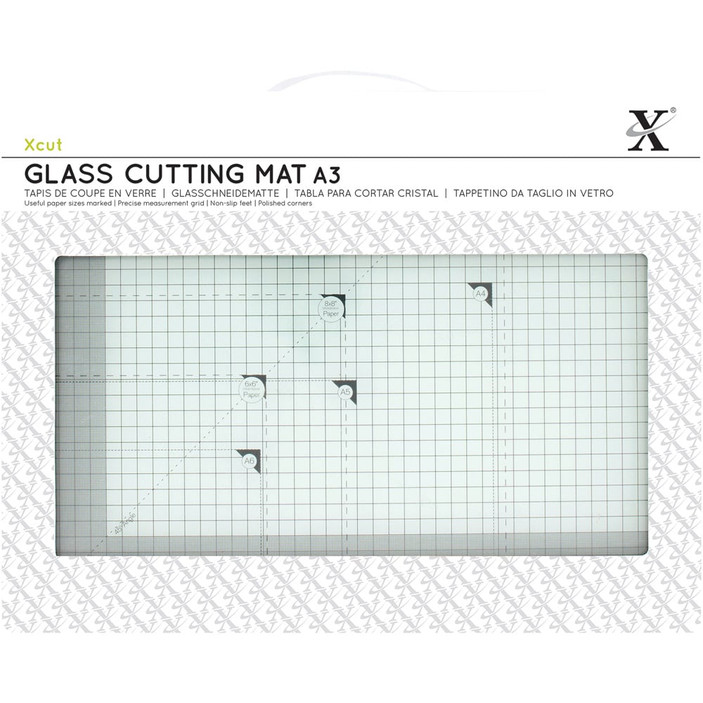 Xcut Black and White Tempered Glass Cutting Mat A3 Image