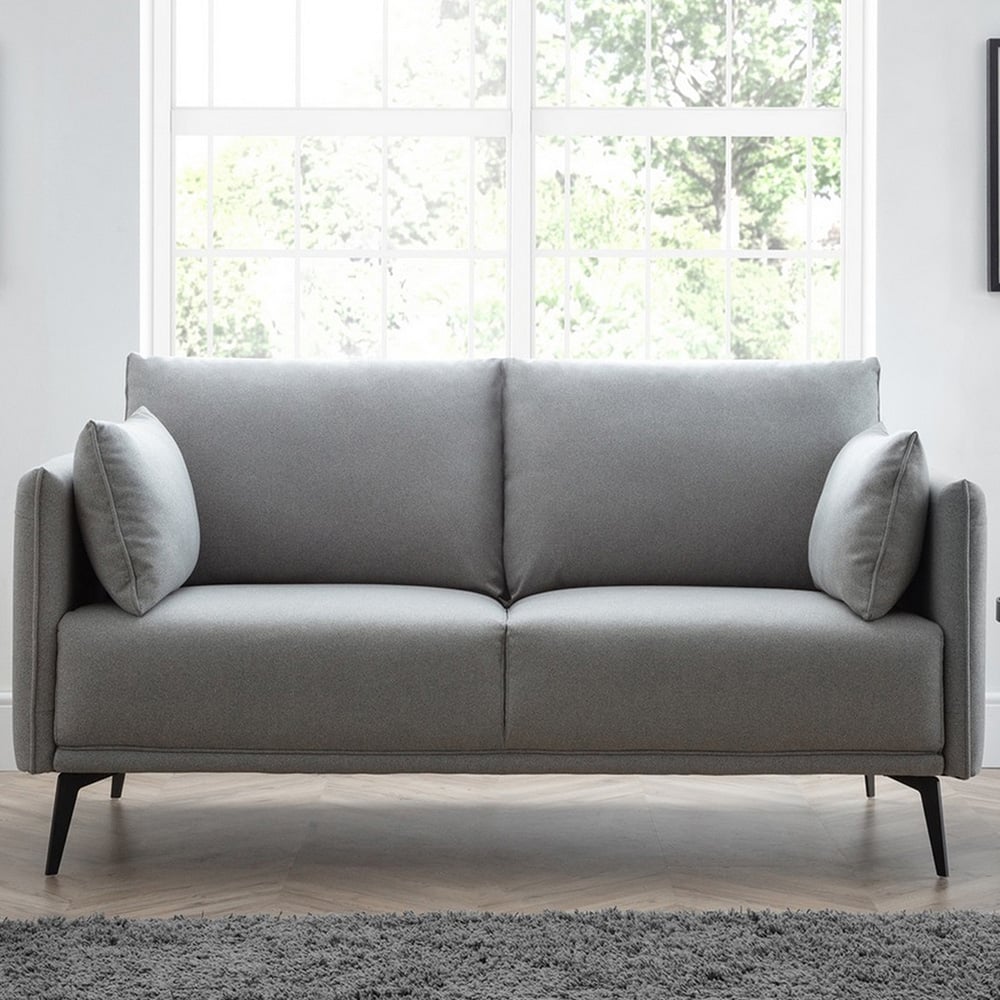 Julian Bowen Rohe 2 Seater Platinum Wool Fabric Sofa Image 1