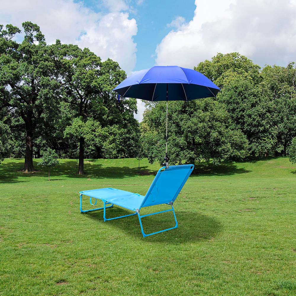 Outdoor Essentials Blue Universal Parasol with Clamp 1m Image 9