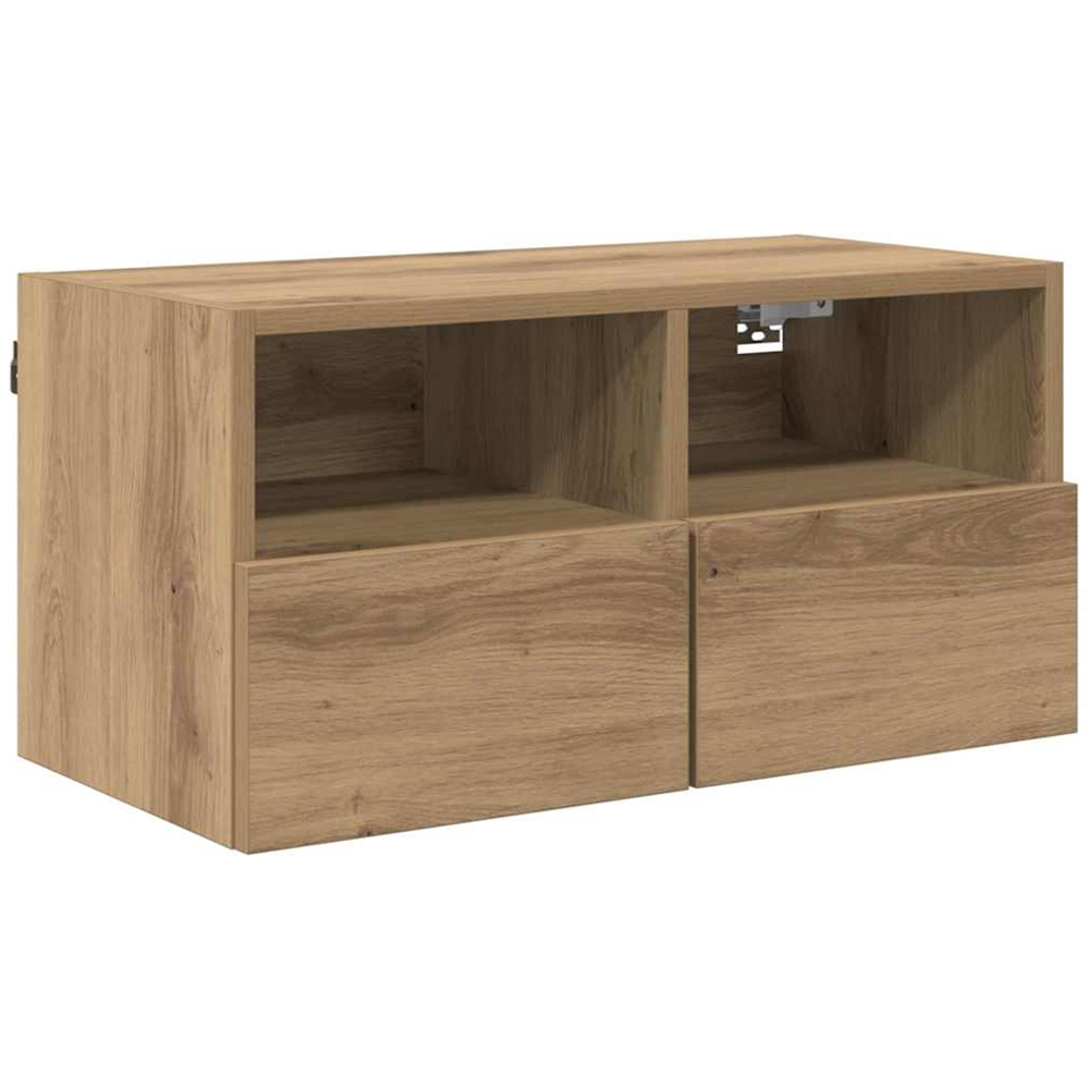 vidaXL 4 Door Artisan Oak Wall Mounted TV Unit Image 5