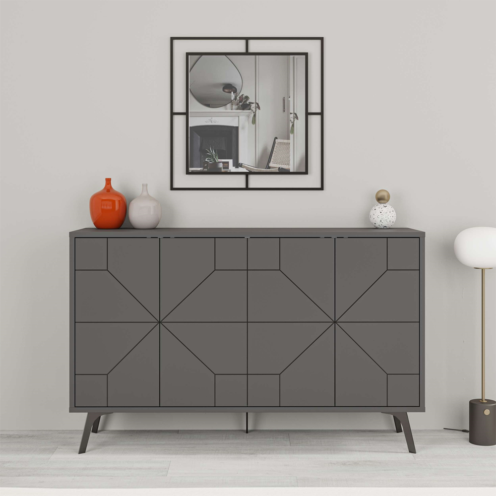 Decortie Dune Anthracite Console Sideboard Image 6