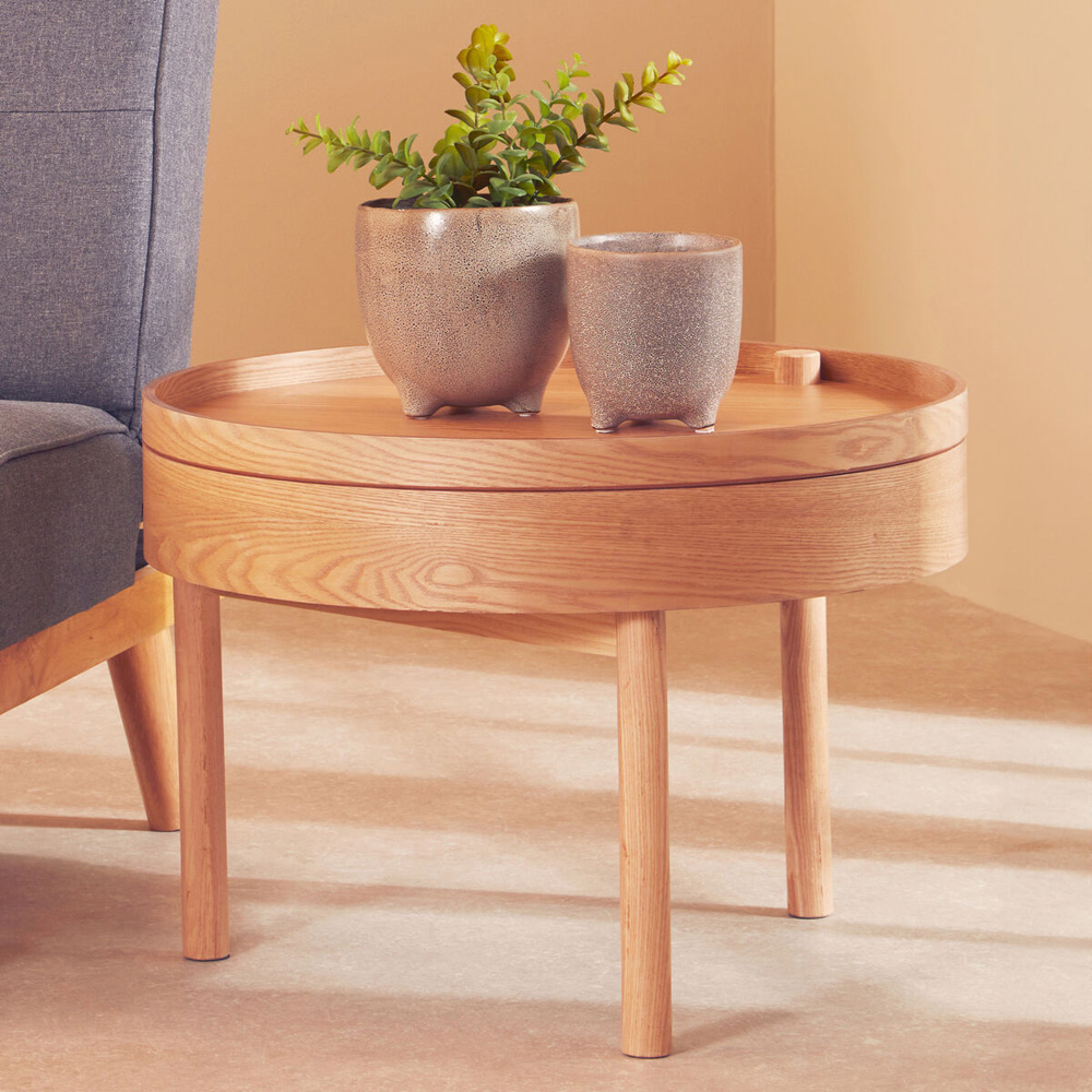 Premier Housewares Viborg Revolving Top Side Table Image 3