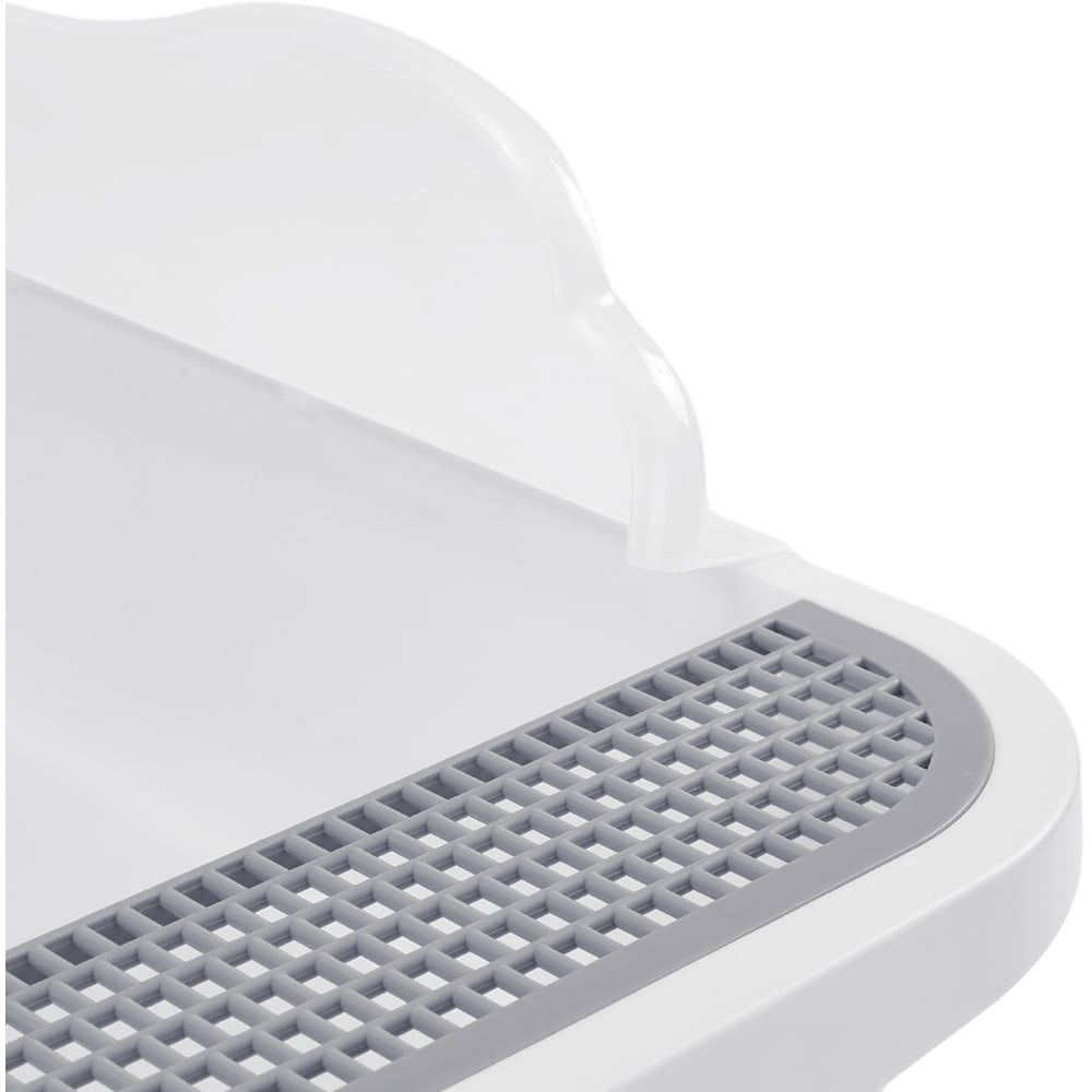 H&O Direct Large Plastic Anti Splash White Cat Litter Box 12L Image 5