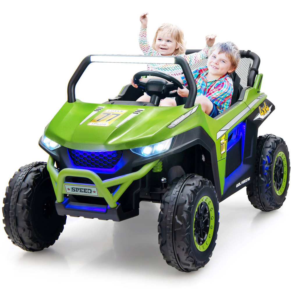 Costway 2 Seater Green Kids Ride on UTV Image 3