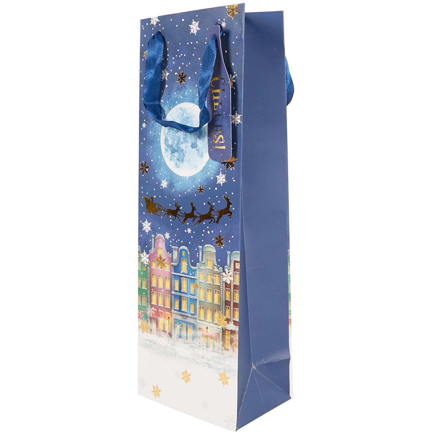 Contemporary Bottle Bag - Blue Image 1