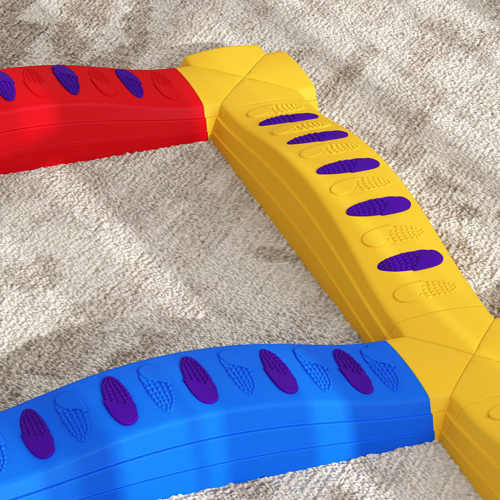 Tommy Toys 12 Pieces Kids Balance Beam Stepping Stones with Non-Slip Foot Pads Image 3