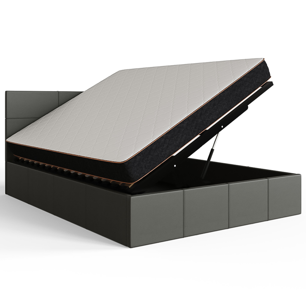 GFW King Grey Side Lift Ottoman Bed Image 4
