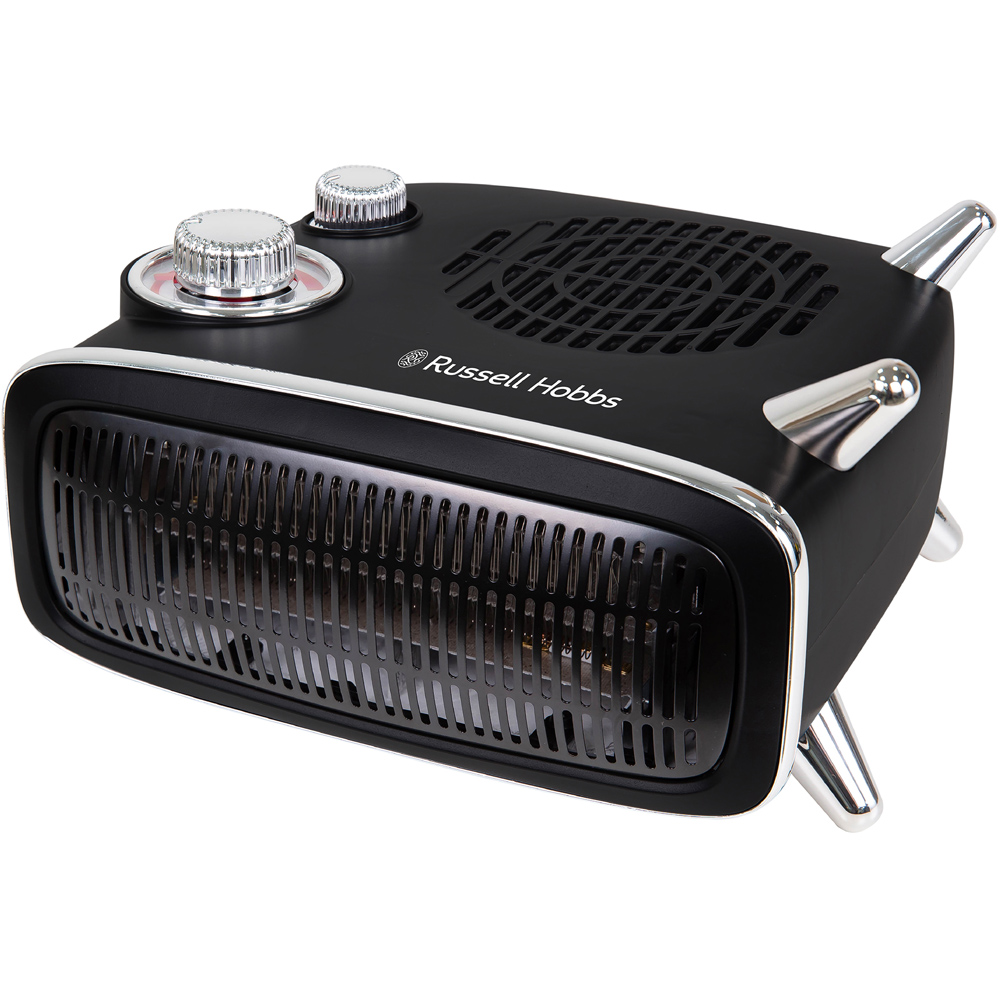 Russell Hobbs RHRETHFH1001B Retro Black Fan Heater 1800W Image 2