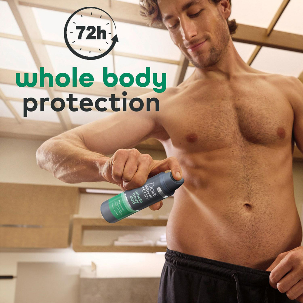 Dove Men+Care Whole Body Bamboo and Aloe 72H Odour Control Deodorant Spray 150ml 6 Pack Image 5