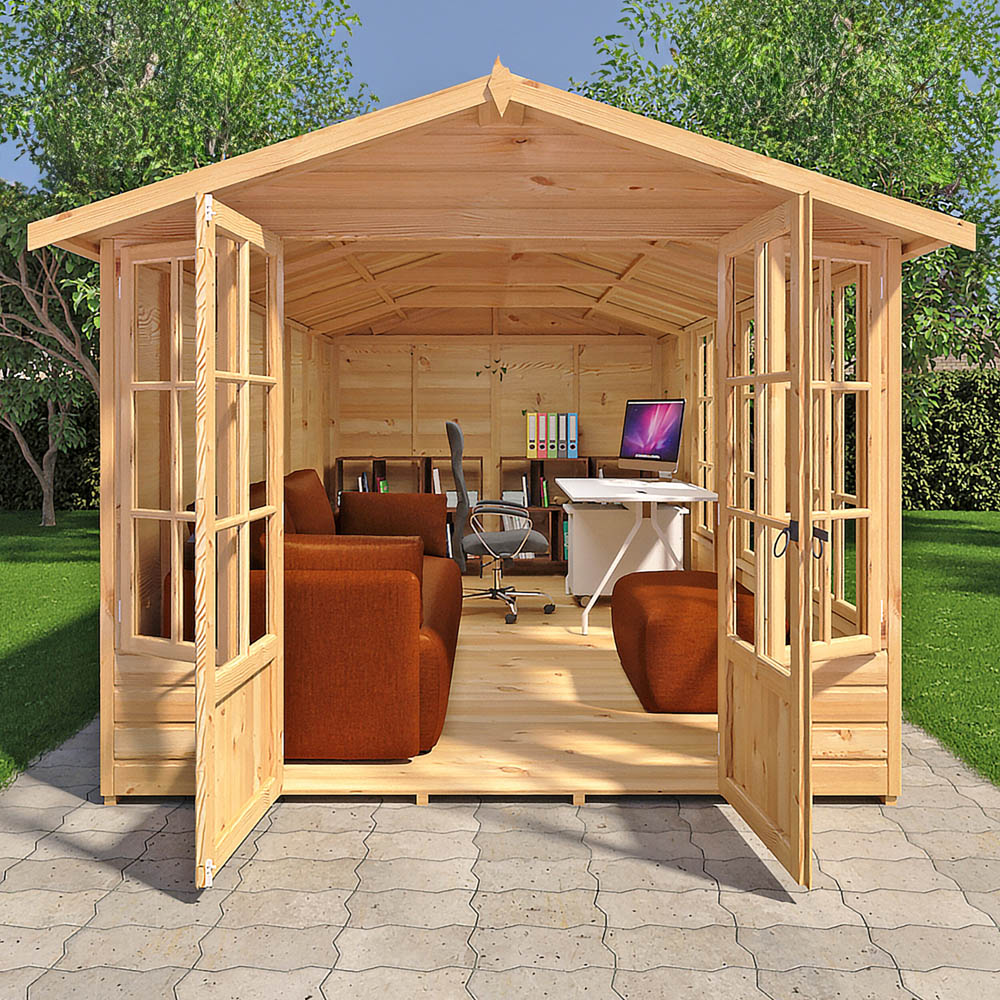 Shire Delmora 8 x 16ft Double Door Traditional Summerhouse Image 6