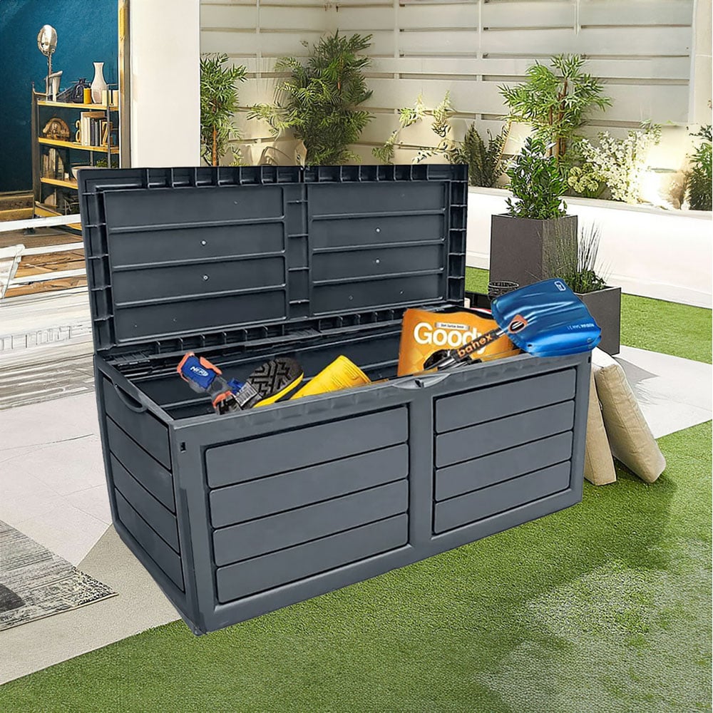 Neo Garden 320L Dark Grey Outdoor Storage Box Image 2