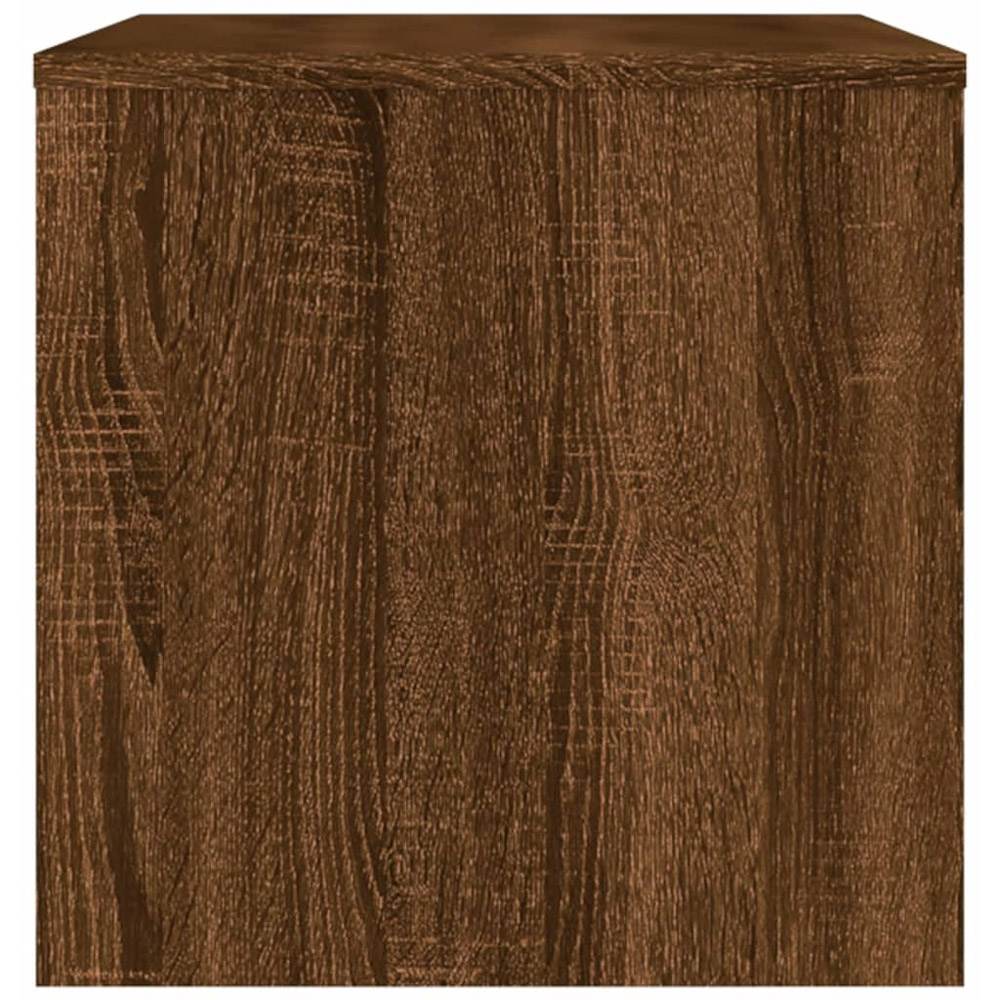 vidaXL Single Shelf Brown Oak TV Cabinet Image 5