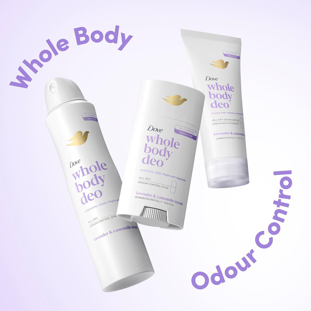 Dove Whole Body Lavender and Camomile Odour Protection Deodorant Cream 75ml 6 Pack Image 3